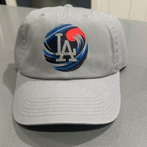 Gray LA Logo Baseball Cap
